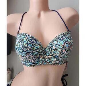 The Getaway Halter VS Bikini Top with Paisley Print - 32D